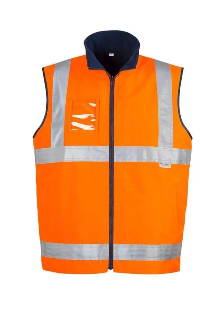 SYZMIK Men’s Hi Vis Waterproof Lightweight Reversible Vest ZV358 Metro Workwear.